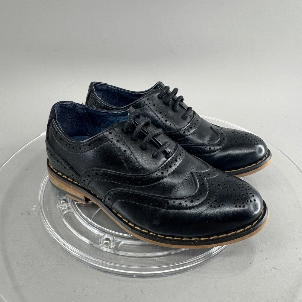 Bruno Marc Boys Prince_K2 Wingtip Brogue Oxford Dress Shoes Black Size 10